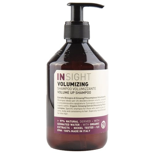Insight Clean Beauty Volume Up Shampoo for Softer Hair Organic Ginseng Extract, Vegan, 13.5 fl oz