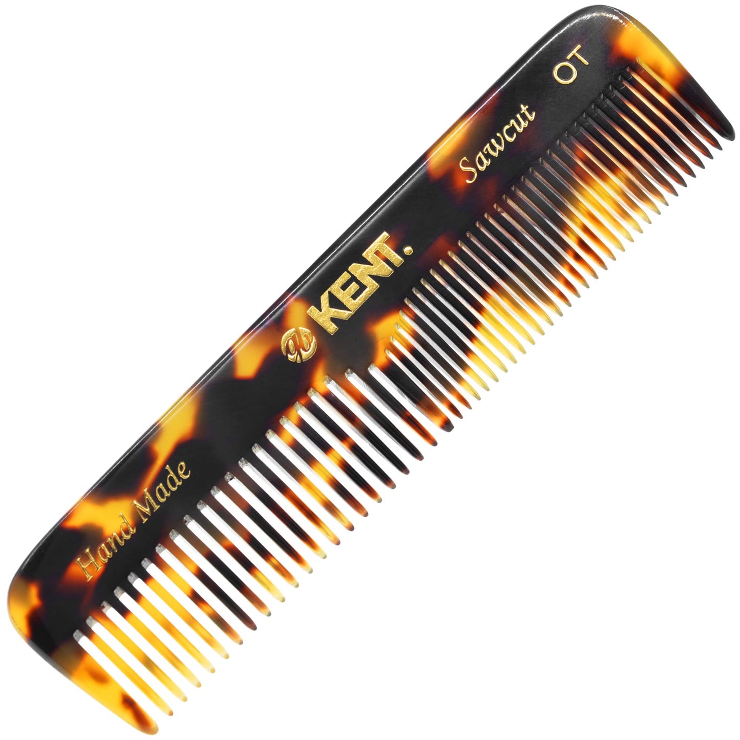 Kent OT TY 4.5" Fine Tooth Comb and Wide Tooth Comb Pocket Comb - Handmade Hair Comb for Men for Hair Combs, Beard Comb and Mustache Comb - Combs for Women and Kids, Saw Cut and Hand Polished