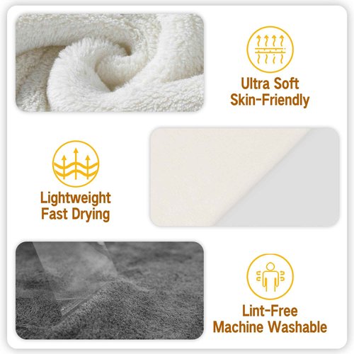 mayoken® 12PCS U-Shaped Microfiber Facial Towels for Estheticians, Ultra-Soft & Absorbent Spa Towels for Massage, Facial Steam & Skincare (Warm White)