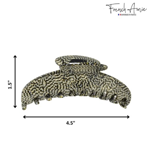 French Amie Contour Opera Large 4 ¾” Handmade Cellulose Jaw Hair Claw Clips for Thick Hair Women Hair Accessories