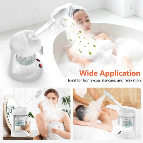Ozone Facial Steamer - TASALON Face Steamer for Facial Deep Cleaning, Portable Facial Steamer with Removable Water Cup, Nano Ionic Face Steamer for Home Salon Spa or Personal Care