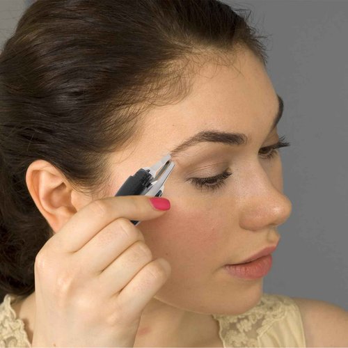 Lurrose Automatic Elastic Eyebrow Tweezer Retractable Tweezer for Eyebrow Removal (Color Random)