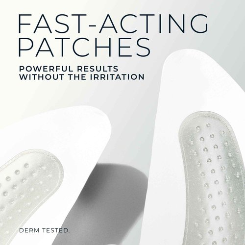 RoC Retinol Correxion Deep Wrinkle Non-Invasive Targeted Patches with Hyaluronic Acid + Firming Peptides for Forehead, 11 Lines, Crow’s Feet and Laugh Lines, (6 Patches) with Retinol Eye Packette