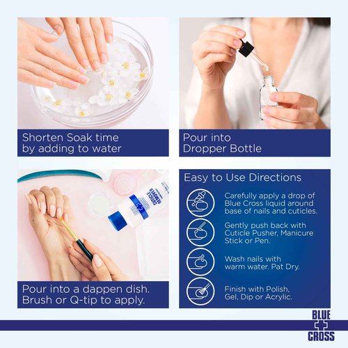 Blue Cross Hydrating, Moisturizing, Strengthening Cuticle Remover Oil with Lanolin + Extra Strength Callus Remover Gel for Heel or Feet, 32 oz each, 2 pack Professional Bundle