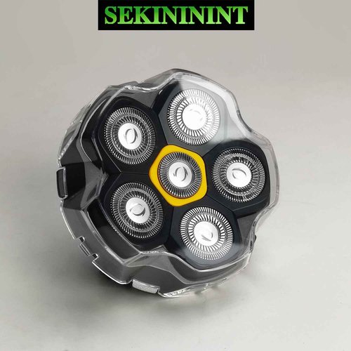 SEKINININT 6D Magnetic Replacement Shaving Heads 2PCS Washable for Bald Men's Electric Razors
