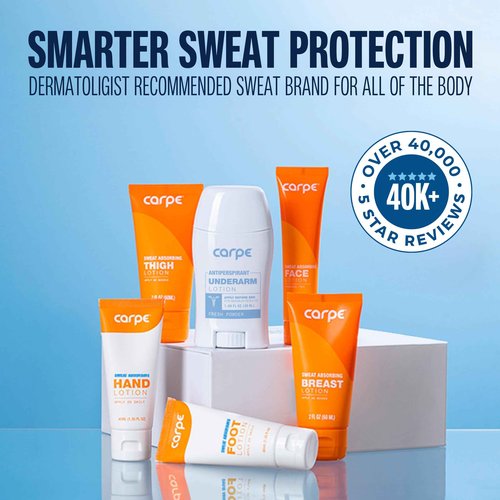 Carpe Underarm Antiperspirant and Deodorant, Clinical strength antiperspirant with all-natural eucalyptus scent, Combat excessive sweating and stay fresh. Great for hyperhidrosis (Pack of 2)