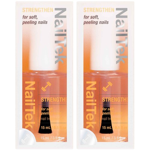 Nail Tek Nail Strengthener Formula 2 – Strengthening & Growth Polish Treatment, Nail-Repair for Soft, Peeling, Weak Nails, 0.5 fl oz, 2 Pack