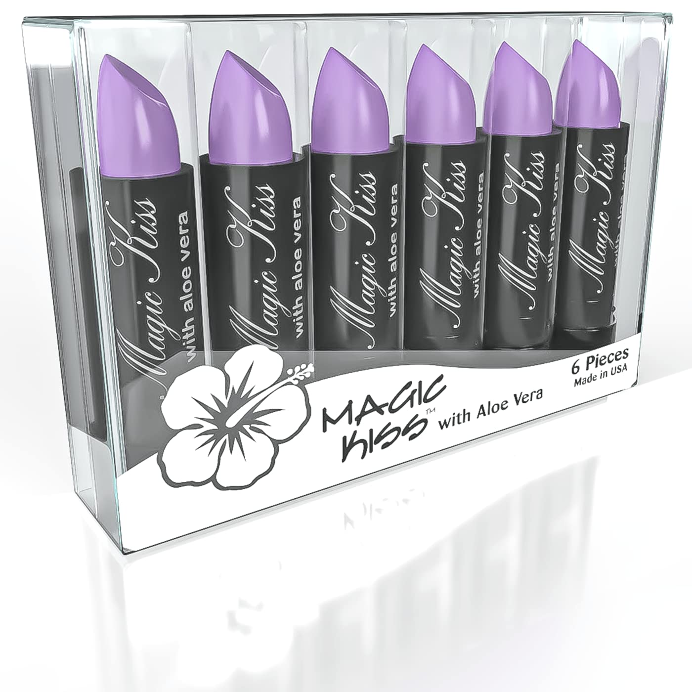 Magic Kiss Lipstick Set Aloe Vera Color Changing Lavender MADE IN USA