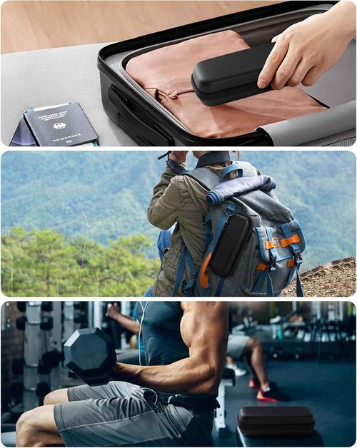 Yinke Hard Travel Case for OneBlade QP2520/QP2530/QP2620/QP2630 - EVA Waterproof Electric Trimmer & Razor Organizer with Guide Combs Storage Box, Black