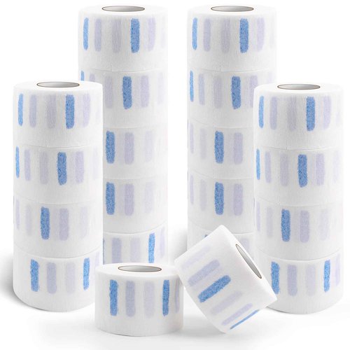 NICEMOVIC 20 Rolls Disposable Barber Paper Neck Strips Bulk Barber Accessories, Professional Barber Supplies Stretchy Paper Neck Strips for Salon Haircut Styling