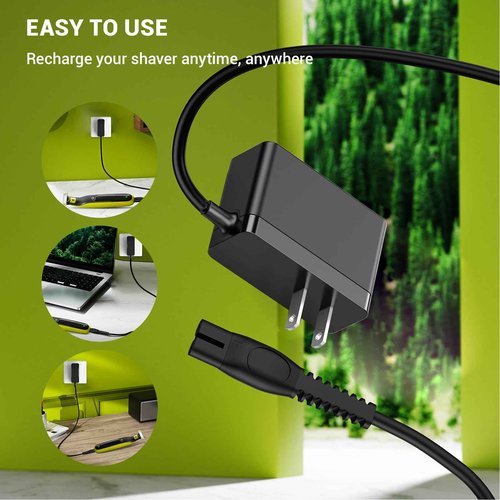 5V Charger Cord Compatible with Philips Norelco OneBlade Electric Shaver QP2724 QP2834 MG5910 MG7900 MG7910 MG9510 2400 3600 3000 5000 7000 Series Replacement One Blade Razor for Men Power Supply