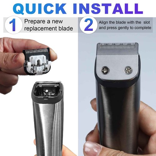 59300 Stainless Steel Replacement Detachable 30mm Standard Blade Compatible with WHAL All in One Lithium Ion Trimmer 9864/9864SS/9686/9818A/9854L/9876L/9854/WSS3L/SS2L etc (3 Pack)