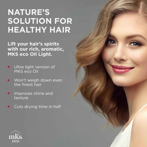 MKS Eco Hair Styling Elixir - Original 2 fl oz - Moroccan Argan Oil and Hemp Seed Oil for Fine Hair - Moisturizing, Nourishing & Frizz Control - Vegan & Cruelty-Free