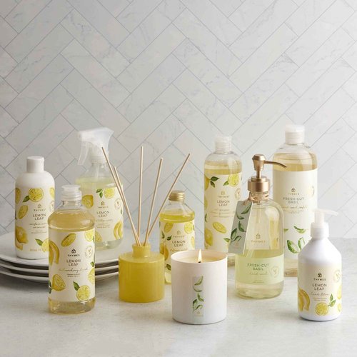 Thymes Hand Wash Refill - Lightly Scented Liquid Hand Soap for Bathroom and Kitchen Refill - Moisturizing Formula with Natural Ingredients (Lemon Leaf, 24.5 fl oz)