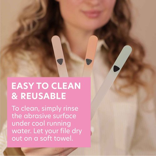 Bona Fide Beauty Value Bundle: 1Pc Cuticle Pusher & 3 Pc Muted Glass Nail Files with Sleeves