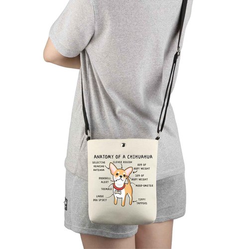 G2TUP Chihuahua Lover Anatomy Makeup Cosmetics Owner Zipper Travel Pouch
