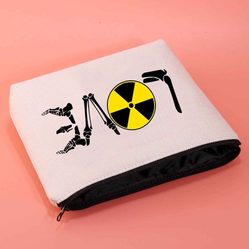 MNIGIU Radiologic Technologist Gift X-Ray Tech Cosmetic Makeup Bag Radiology Technician Gift (X-Ray tech love BAG)