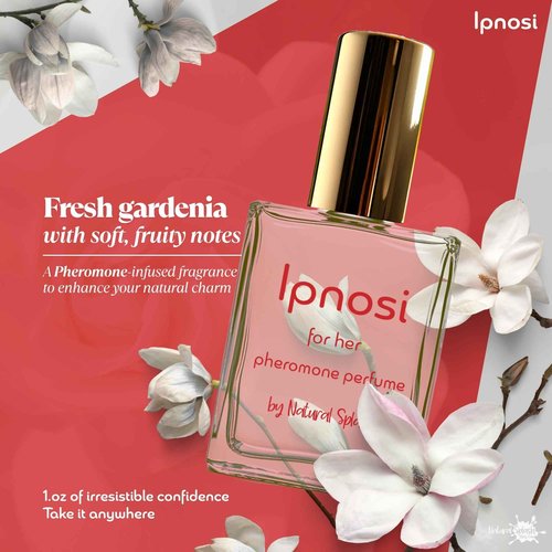 Natural Splash Body Care lpnosi Pheromone Perfume for Women - Long Lasting Chic Scent with Gardenia & Fruity Notes, Confidence-Boosting Spray, Travel-Friendly, 1 fl oz