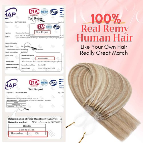 S-noilite U Tip Hair Extensions 100% Real Remy Human Hair Upgraded Micro Ring K Tip Extensions Pre Bonded Keratin Hair Extensions 50g/50 Stands 14 Inch Golden Brown Highlighted Bleach Blonde