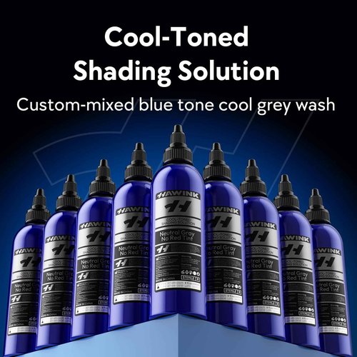 Tattoo Ink Color Mixing Solution, 2PCS Cool-Toned Shading Solution 8OZ and Color Mixing Solution 8OZ Premium Shading Solution Tattoo for Artists TS701-240KIT