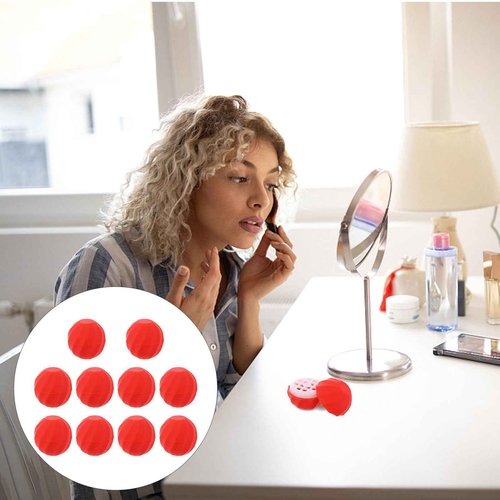 Beavorty 10 Pcs Refillable Lip Balm Containers Spherical Plastic Tubes for Travel Natural Lip Balms and Crayon Lipsticks Easy to Fill Compact Size