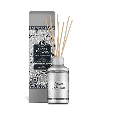 Tesori d'Oriente Muschio Bianco Diffusore Aromatico con bastoncini, 200 ml'