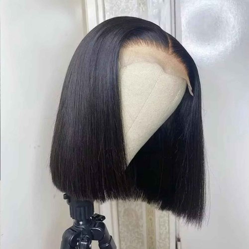 VIYAVIYA Bob Wig Human Hair Glueless Wigs 4X4 Straight Lace Front Glueless Wig 130% Density Short Straight Bob Wigs for Black Women 10 inch