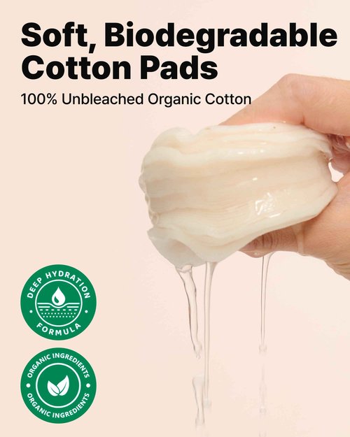 MAY COOP Raw Moisture Korean Toner Pad – Redness Relief, Hydrating, Exfoliating Cotton Pads with 75% Maple Sap for Skin Balancing & Smoother Texture, 70 Pads