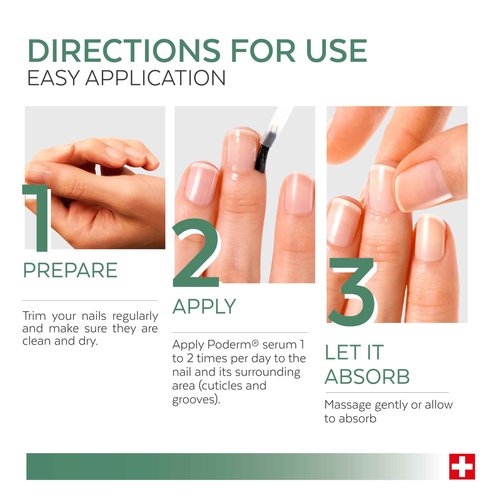 PODERM – 100% Natural Nail Repair - Revitalizes Damaged and Split Nails with Hydrating & Exfoliating Formula – Effective Nail care : Also Acts as a Nail Strengthener for Damaged Nails – Swiss Made