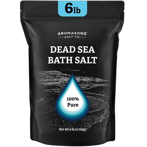 Aromasong Dead Sea Salt Bath Soak 6 Lbs. Bulk Pack – 100% Natural Dead Sea Salts for Soaking, Relaxation, and Detoxification of Skin, Dead Sea Salts for Bath to Rejuvenate and Refresh.