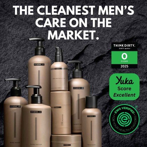HygieneLab Mens Shampoo - EWG Verified Non-Toxic Formula, Fragrance-Free & Paraben-Free, Gentle Cleanse for All Hair Types, Premium Quality (10 fl oz)