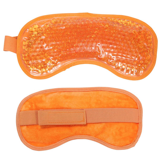 Cooling Eye Mask Reusable Gel Eye Mask for Puffy Eyes,Ice Eye Mask Cold Eye Mask Frozen with Plush Backing for Headache,Migraine,Stress Relief-Color Pastel Orange