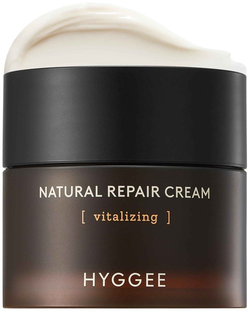 HYGGEE Natural Repair Cream - Vegan Red Ginseng & Peptides Nourishing Moisturizer for Enhanced Elasticity and Vitality - Anti Aging, Firming, Hydrating Face Cream for Rough and Dry Skin, 1.69oz.
