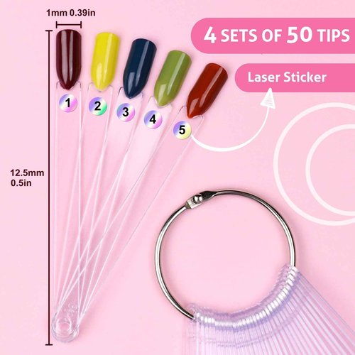 SUBAY Professional Finger Toe Nail Care Electric Nail Drill Machine with 200 Pcs Nail Swatch Sticks