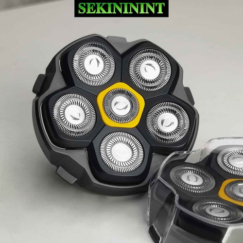 SEKINININT 6D Magnetic Replacement Shaving Heads 2PCS Washable for Bald Men's Electric Razors