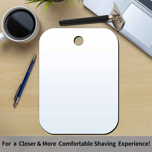 SHATTER MIRROS Shaving Mirror, Unbreakable Shower Mirrors, (Small,6 inches x 4 inches) Bathroom Handheld Mirror for Men and Women Portable Camping Travel Mirrors,Frameless Handheld for Makeup