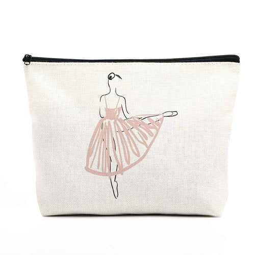 fkovcdy Ballet Dance Bag - Ballerina & Dancer Gifts for Teens & Girls - Toiletry Bag Zipper Pouch for Women & Friends - Birthday Gift