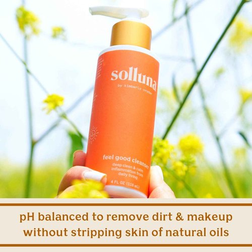 Solluna by Kimberly Snyder Hydrating Anti-Aging Facial Cleanser — Soothing pH Balanced Gentle Face Wash — Moisturizing Natural Oils & Plant Botanicals (4oz) Cruelty-Free, Non-Toxic, Vegan & Non-GMO