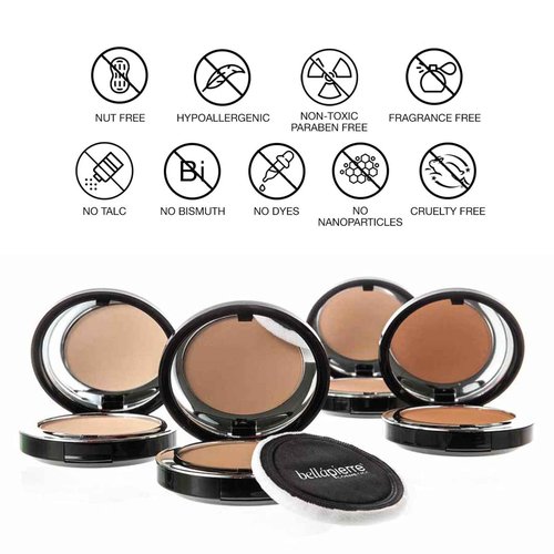 bellapierre Compact Mineral Bronzer | Beautifully Warms for a Sun Kissed Glow | Infused with Nourishing Jojoba | Non-Toxic & Paraben Free Formula - Pure Element - 0.35 Oz
