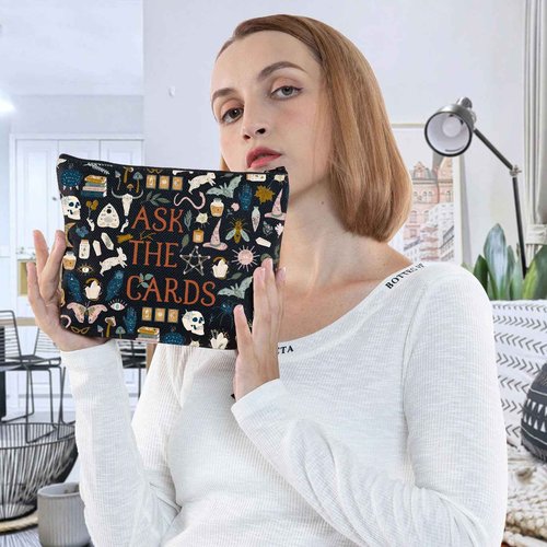 G2TUP Tarot Card Storage Bag for Tarot Enthusiasts Ask the Cards Halloween Witch Zipper Bag (Ask the Cards New)