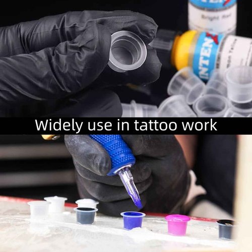 1000pcs 13mm Tattoo Ink Caps Disposable Tattoo Ink Cups for Tattoo Permanent Makeup Container Cap Tattoo Supplies Accessories（1000PCS Medium）