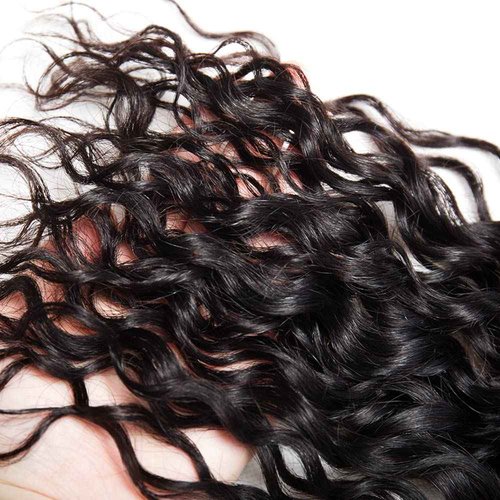 #1B Human Hair Bundles Water Wave Bundles 14 16 18 Inch Unprocessed Brazilian Virgin Hair Weave 3 Bundles Human Hair Extensions Natural Color Bundle 50 Grams Per Bundle For Woman