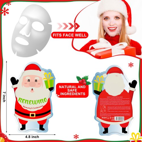 Timgle 36 Pcs Christmas Stocking Stuffers Bulk Facial Masks Skincare Face Sheet Masks Holiday Gifts for Women, Fragrance Hydrating Face Mask Spa Gifts Bulk for Coworker Adults Stocking Stuffer