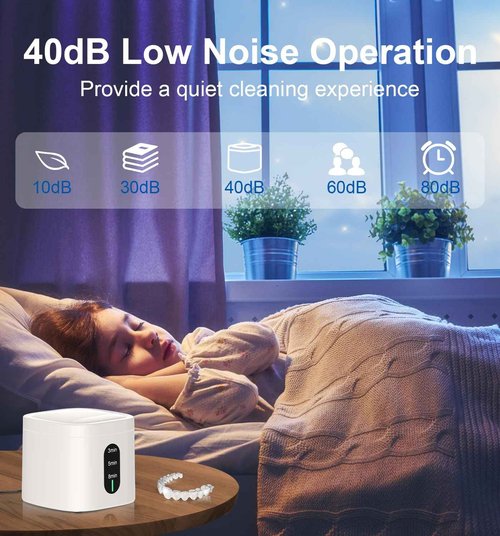 2025 Ultrasonic Retainer Cleaner Machine, 45kHz Retainer Cleaner with Digital Timer & 3 Modes, 200ML Large Capacity Ultrasonic Cleaner for Dentures, Night Guards, Braces, Aligner, Jewelry and More