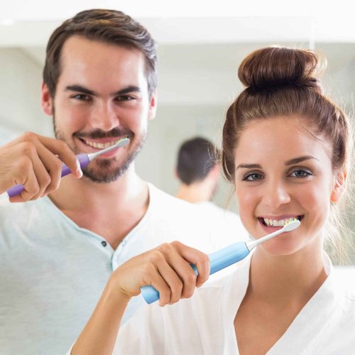7AM2M Rechargeable Sonic Electric Toothbrush 2 Pack, Soft Toothbrushes for Adults and Kids with 12 Brush Heads, IPX7 One Charge Use for 60 Days, 5 Modes with 2 Minutes Build in Smart Timer