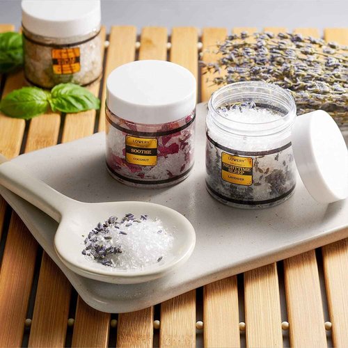 Christmas Gifts for Women Who Have Everything, Epsom Bath Salts Gift Basket Set, Relaxing Self Care Salt W/Essential Oil, Gifts for Mom, Lavender, Eucalyptus, Lemon, Coconut, Tea Tree, Honey Almond
