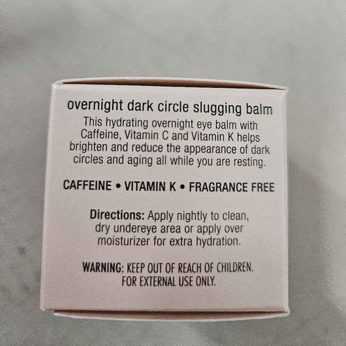 Jouer Luminize Overnight Dark Circle Slugging Balm – Fragrance Free, Caffeine Eye Cream, Overnight Eye Treatment, Brightening Eye Balm, Paraben Free, Gluten & Cruelty Free