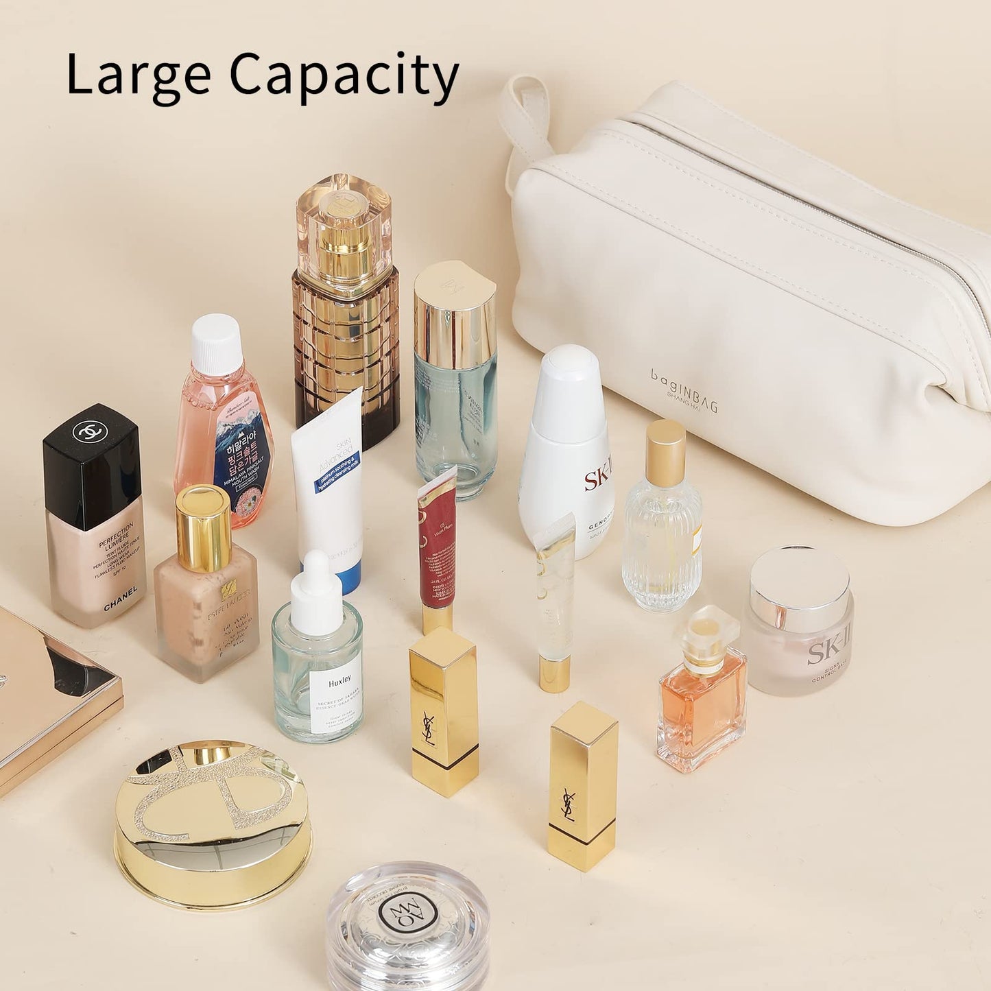 bagINBAG QIANPA Cosmetic Travel bag，Makeup bag with Handle, Cream Makeup pouch，Make up bag travelling for women and Girls