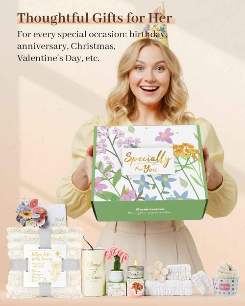 Birthday Gifts for Women, Care Package Get Well Soon Gift, Relaxing Spa Gift Baskets Unique Gifts for Women, Thinking of You Gifts Christmas Gift for Mom, Wife, Sister, Best Friend
