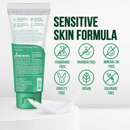 Gloves In A Bottle Shielding Lotion - Great for Dry Itchy Skin! Grease-less and Fragrance Free! Second Skin for Hands & Body (3.4 Fl Oz (Pack of 2), Botanical)